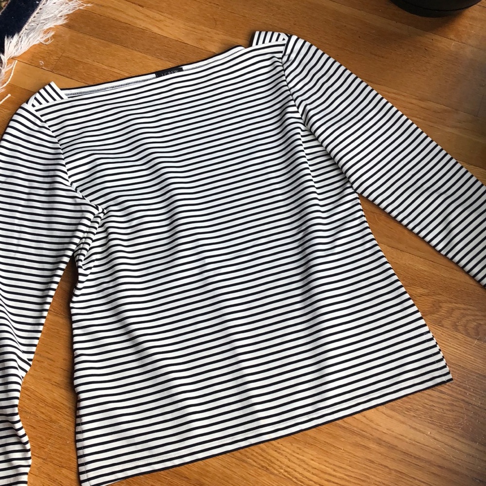 J. Crew striped boatneck top